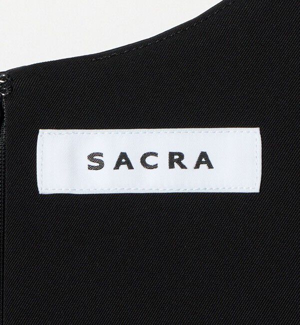 UNITED ARROWS「＜SACRA＞レザーライク Uネック ワンピース」|ワンピース|
