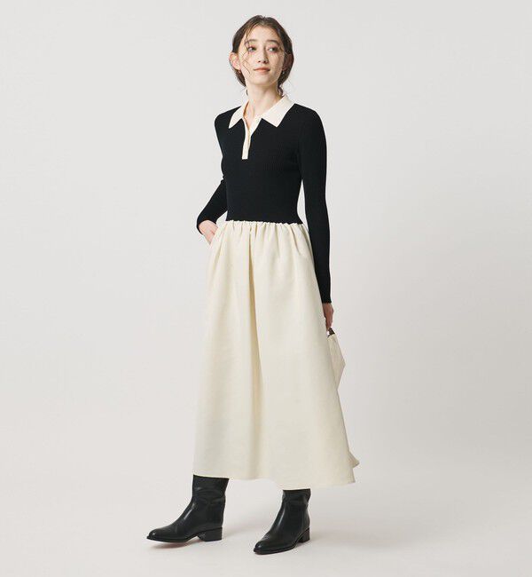 UNITED ARROWS「フィット ＆ フレア ポロワンピース」|ワンピース|