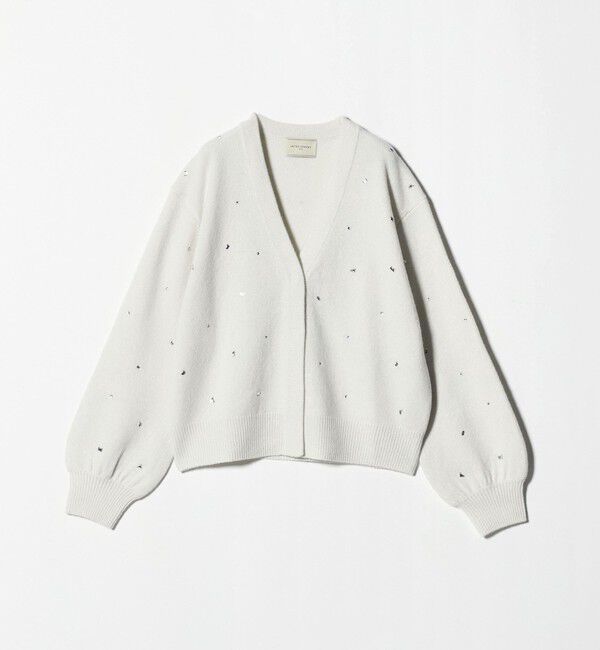 UNITED ARROWS「ラインストーン カーディガン」|カーディガン|