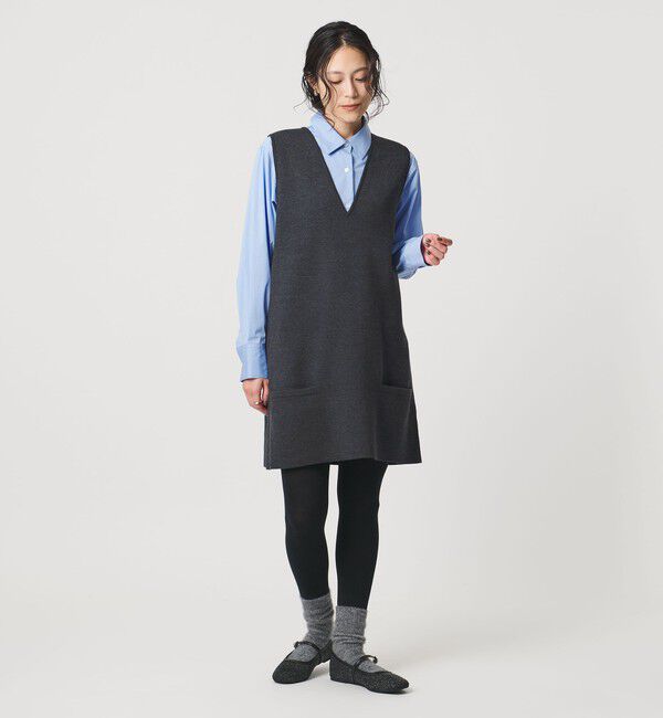 UNITED ARROWS「ミラノリブ チュニック ベスト」|ベスト・ジレ|