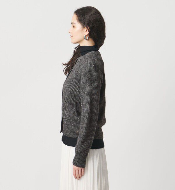 UNITED ARROWS「フラワー スパンコール カーディガン」|カーディガン|