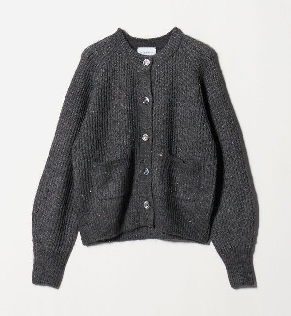 UNITED ARROWS「フラワー スパンコール カーディガン」|カーディガン|