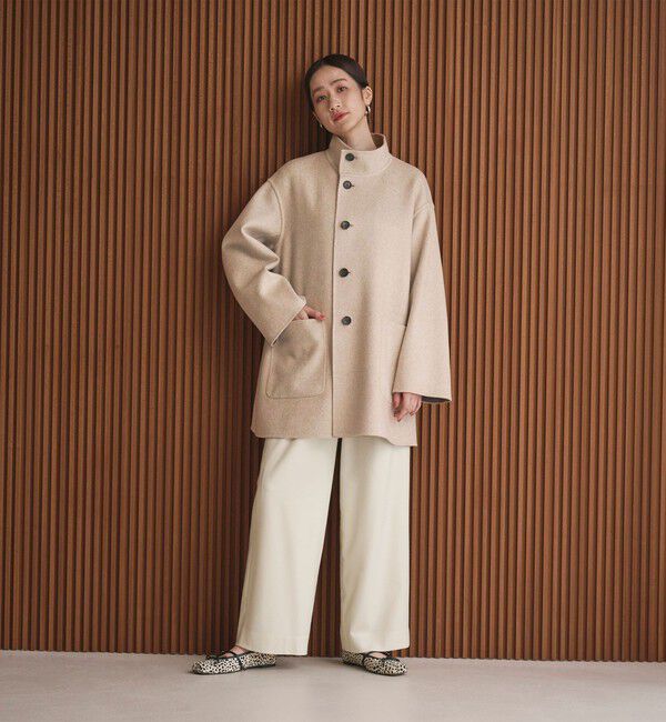 UNITED ARROWS「バイカラー リバー Aライン コート」|その他|