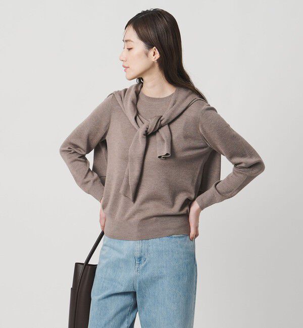 UNITED ARROWS「フルニードル クルーネック ニット」|ニット・セーター|MOCA