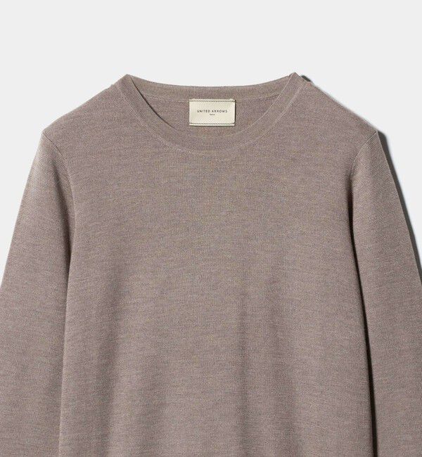UNITED ARROWS「フルニードル クルーネック ニット」|ニット・セーター|