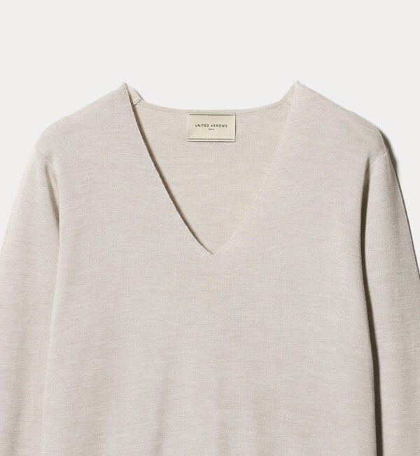UNITED ARROWS「フルニードル Vネック ニット」|ニット・セーター|