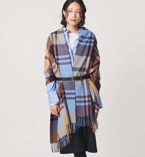 UNITED ARROWS「＜Joshua Ellis＞カシミヤ チェック ストール」|ストール|
