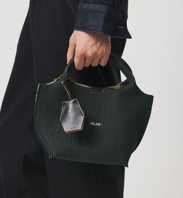 UNITED ARROWS「＜hALON＞ストライプ ニット トートバッグS」|トートバッグ|