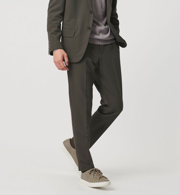 UNITED ARROWS「PERTEX バックブラッシュド ノープリーツ スラックス UA COZY ウォッシャブル 2WAYストレッチ はっ水」|スーツ|