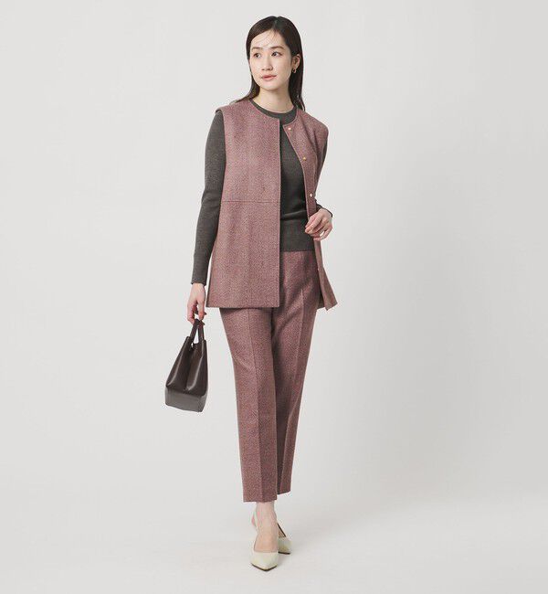 UNITED ARROWS「MOKU ３カラー ツイードライク スリムパンツ」|スラックス|