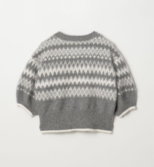 UNITED ARROWS「フォックスカシミヤ  パフスリーブ ジャガードニット」|ニット・セーター|