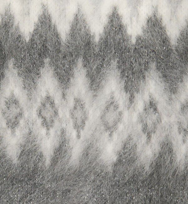 UNITED ARROWS「フォックスカシミヤ  パフスリーブ ジャガードニット」|ニット・セーター|