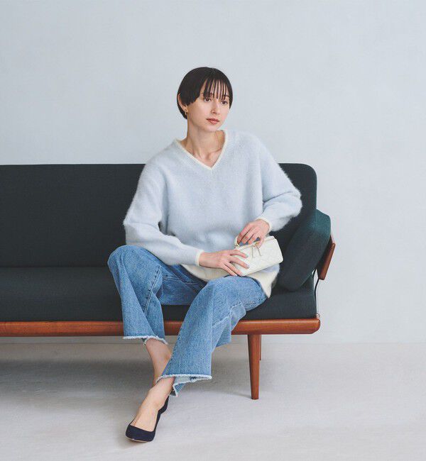 UNITED ARROWS「フォックスカシミヤ Vネック ニット」|ニット・セーター|