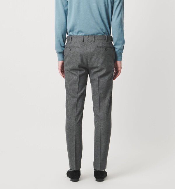 UNITED ARROWS「サイドエクステンド バーズアイ ノープリーツスラックス COMFORT EASY‐MODEL ウォッシャブル ストレッチ」|スラックス|