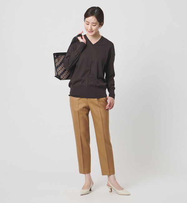 UNITED ARROWS「18G ウール Vネック ニット ‐ウォッシャブル‐」|ニット・セーター|