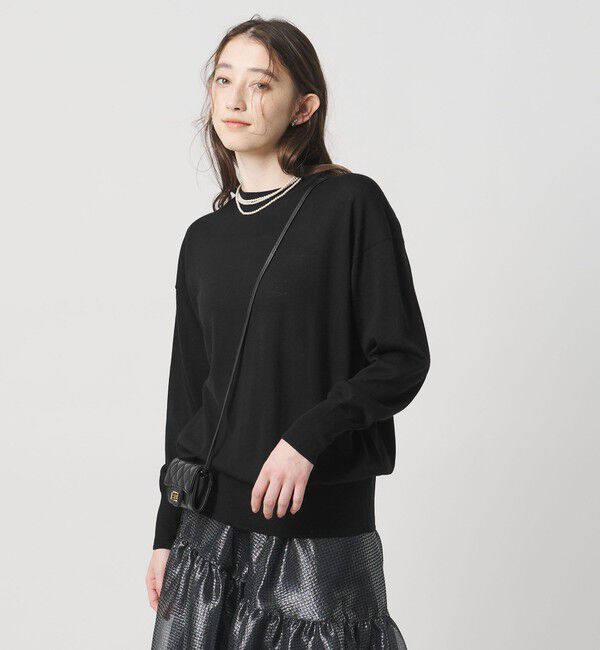 UNITED ARROWS「18G ウール クルーネック ニット ‐ウォッシャブル‐」|ニット・セーター|