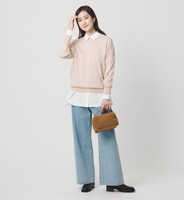 UNITED ARROWS「18G ウール クルーネック ニット ‐ウォッシャブル‐」|ニット・セーター|