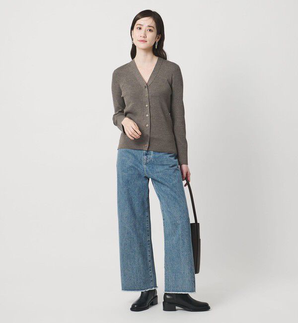 UNITED ARROWS「18G ウール リブ カーディガン」|カーディガン|