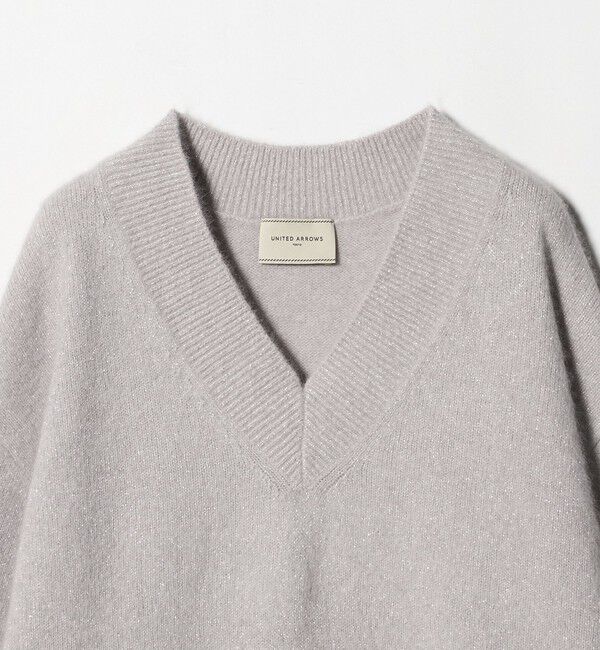 UNITED ARROWS「フォックス ウール ラメ Vネック ニット」|ニット・セーター|