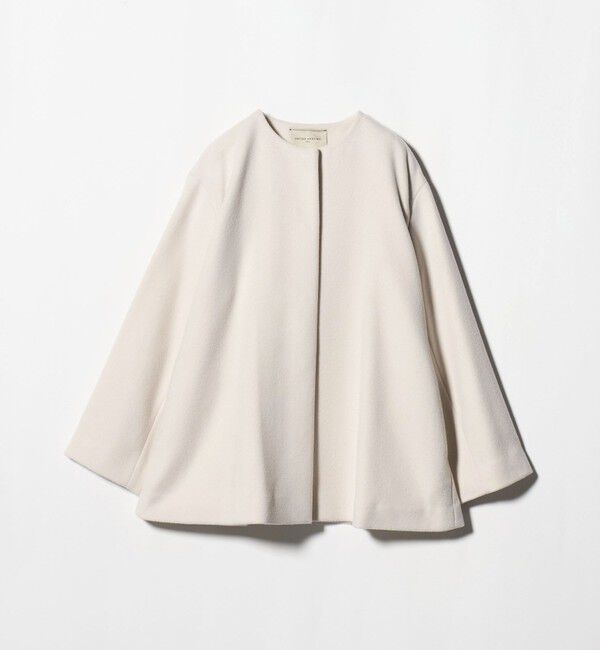 UNITED ARROWS「バック フレア ショート コート」|ノーカラージャケット|