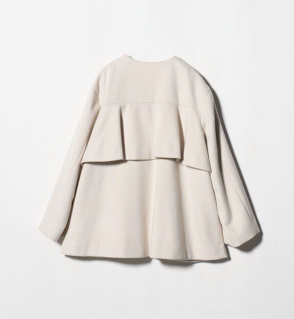 UNITED ARROWS「バック フレア ショート コート」|ノーカラージャケット|