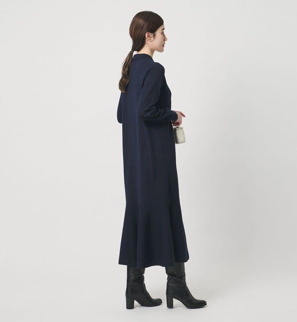 UNITED ARROWS「ニット ペプラム ロング ワンピース」|ワンピース|