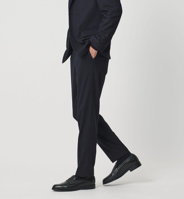 UNITED ARROWS「ホームスパン ジャージー ノープリーツ パンツ UA COZY ウォッシャブル ヨコストレッチ 防しわ」|スーツ|