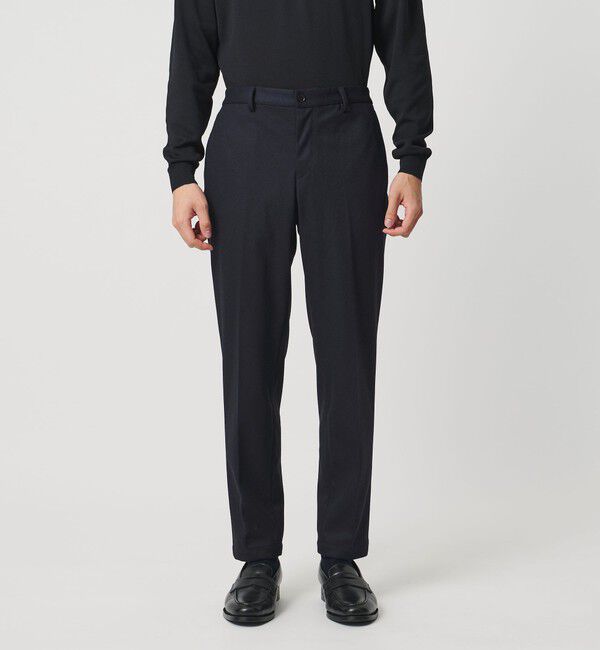 UNITED ARROWS「ホームスパン ジャージー ノープリーツ パンツ UA COZY ウォッシャブル ヨコストレッチ 防しわ」|スーツ|