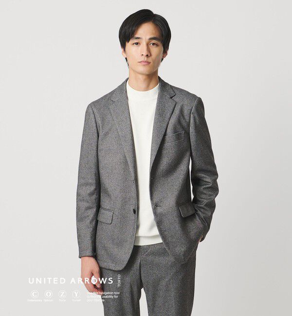 UNITED ARROWS「ホームスパン ジャージー シングル2ボタン テーラードジャケット UA COZY ウォッシャブル ヨコストレッチ 」|スーツ|MD.GRAY