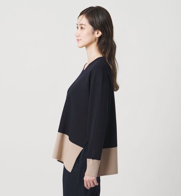 UNITED ARROWS「ウールブレンド Vネックニット ‐ウォッシャブル‐」|ニット・セーター|