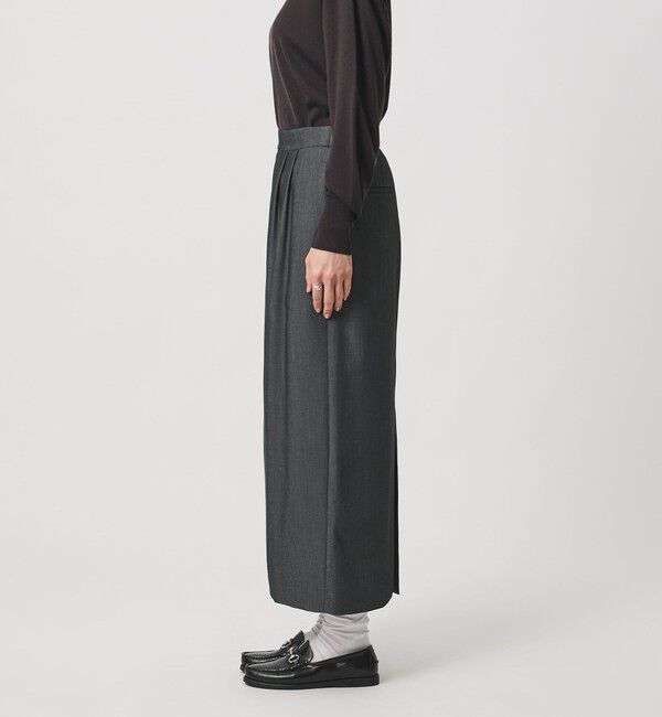 UNITED ARROWS「2タック デニムライク ロングスカート ‐ウォッシャブル‐」|スカート|