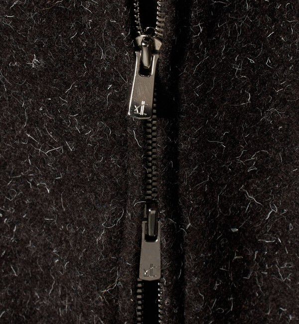 UNITED ARROWS「＜District＞ブラウン ツイード ジップブルゾン」|ブルゾン・スタジャン|