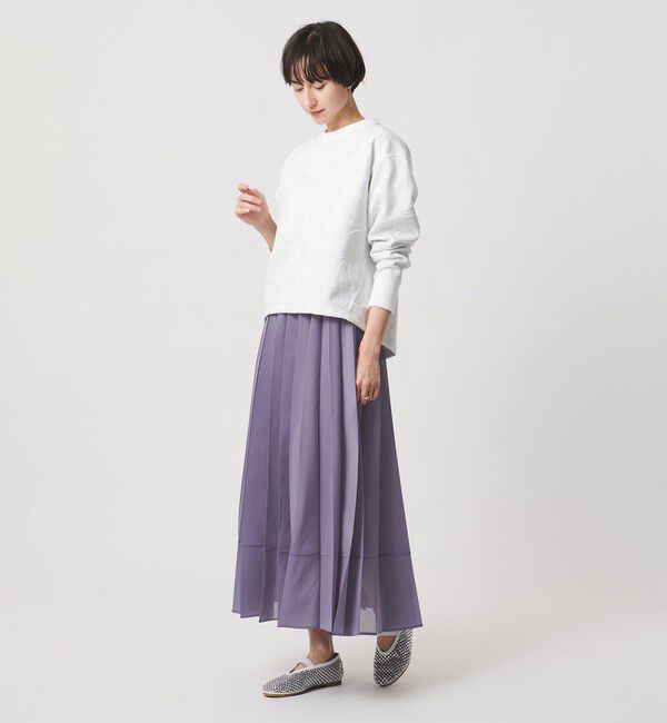 UNITED ARROWS「オーガンジー プリーツスカート」|スカート|