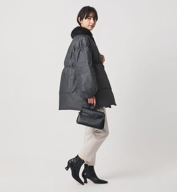 UNITED ARROWS「ペプラム ミドル ダウンコート」|ダウン|