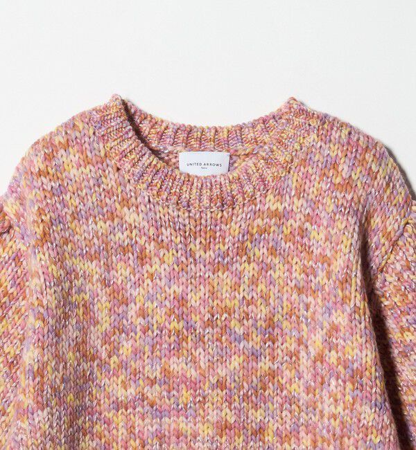 UNITED ARROWS「ミックスカラー ハーフスリーブニット」|ニット・セーター|