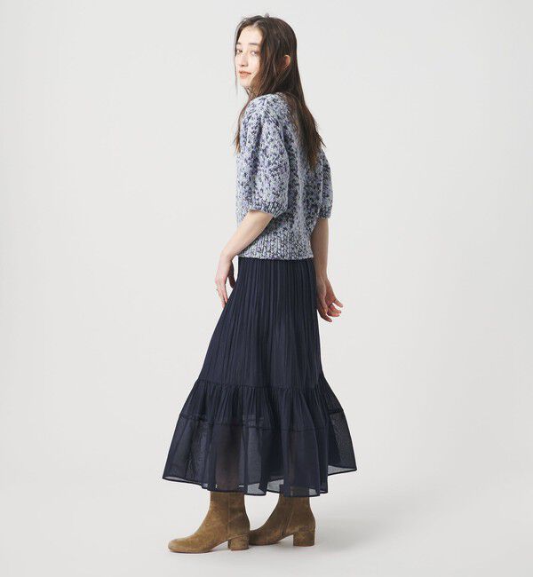 UNITED ARROWS「ミックスカラー ハーフスリーブニット」|ニット・セーター|