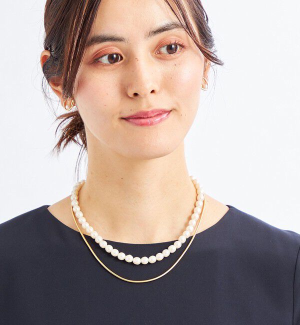 UNITED ARROWS green label relaxing「バロックフェイクパール＆チェーン 3way ネックレス」|ネックレス|