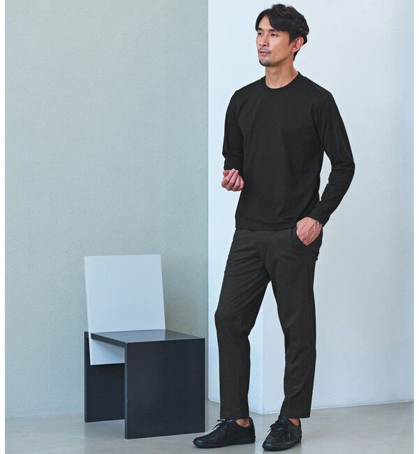 UNITED ARROWS green label relaxing「【WEB限定】JUST fit ジャケイン クルーネック 長袖 Tシャツ -吸水速乾・抗菌-」|Tシャツ・カットソー|