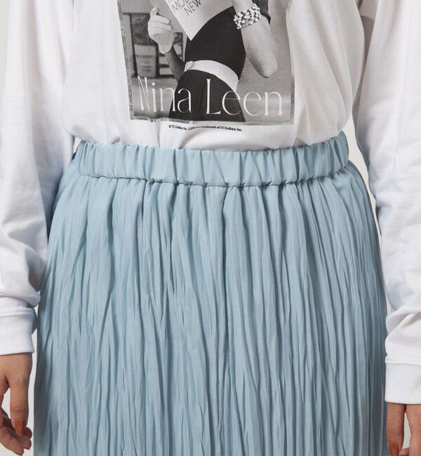 UNITED ARROWS green label relaxing「ワッシャー プリーツ スカート」|フレア|