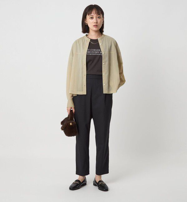 UNITED ARROWS green label relaxing「ソモウライク シアー バンドカラー シャツ」|シャツ・ブラウス|