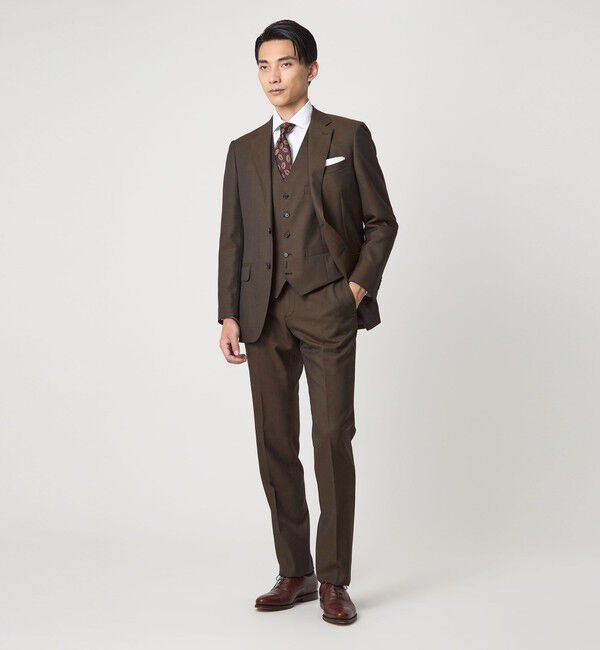 UNITED ARROWS green label relaxing「REDA サージ スリム ノープリーツ スーツパンツ」|スラックス|