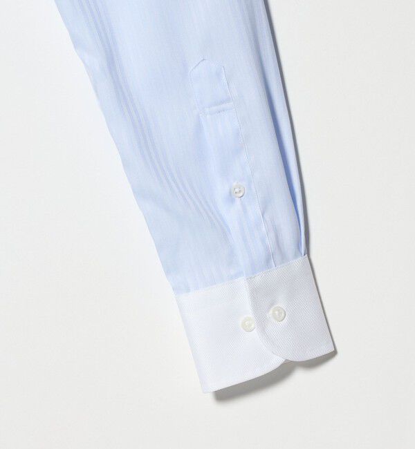 UNITED ARROWS green label relaxing「コットン シャドーストライプ クレリック ワイドカラー ドレスシャツ -イージーアイロン-」|シャツ・ブラウス|