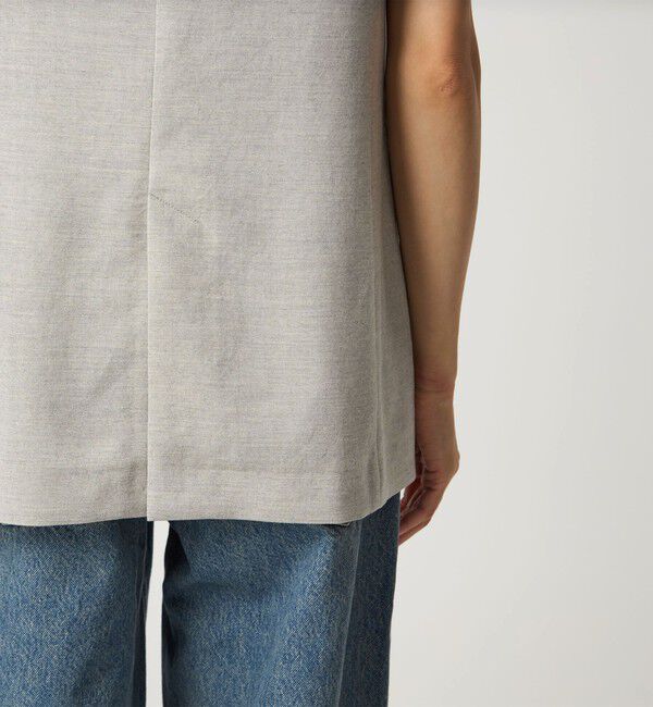 UNITED ARROWS green label relaxing「パウダリー ノーカラー ジレ」|ベスト・ジレ|