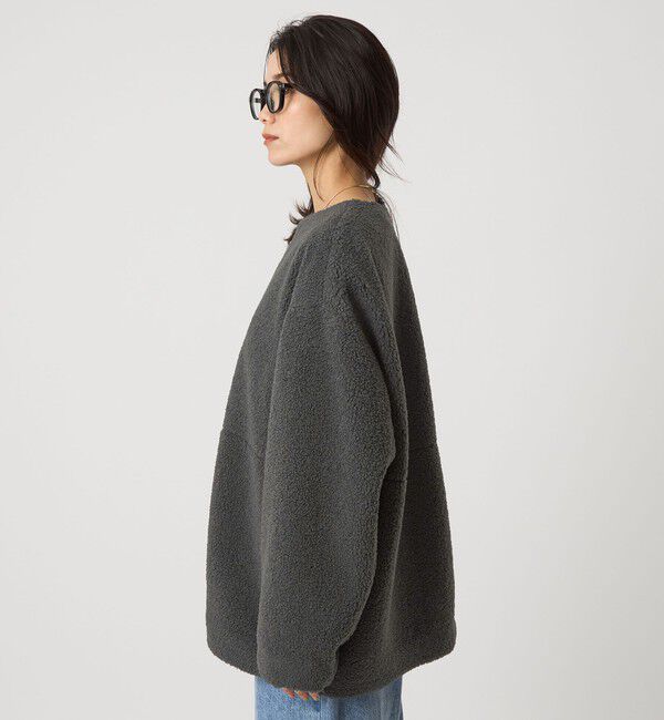 UNITED ARROWS green label relaxing「［size SHORTあり］ボア ノーカラー ブルゾン」|ブルゾン・スタジャン|