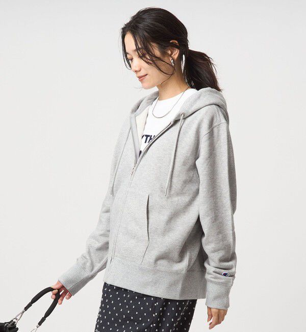 UNITED ARROWS green label relaxing「【別注】＜Champion＞フード ジップ パーカー」|パーカー|MD.GRAY