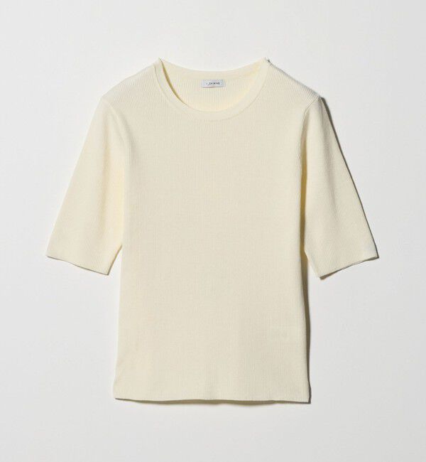 UNITED ARROWS green label relaxing「＜1_OF MINE＞リブ クルーネック 5分袖 ニット プルオーバー」|ニット・セーター|