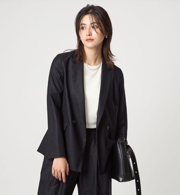 UNITED ARROWS green label relaxing「ライト エアリー ダブル ジャケット」|テーラードジャケット|