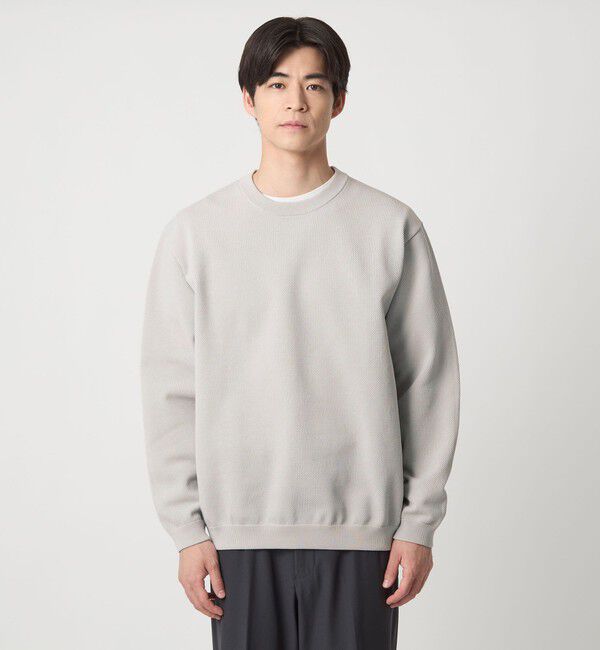 UNITED ARROWS green label relaxing「ポリエステル タック編み クルーネック 長袖 ニット」|ニット・セーター|