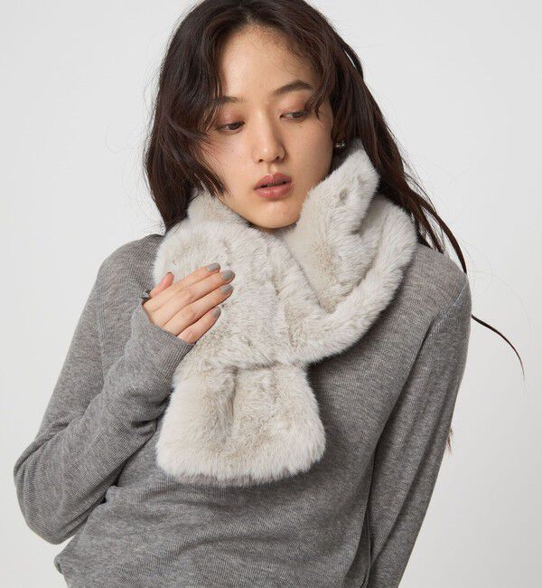UNITED ARROWS green label relaxing「フェイクファー リバーシブル マフラー」|ストール|