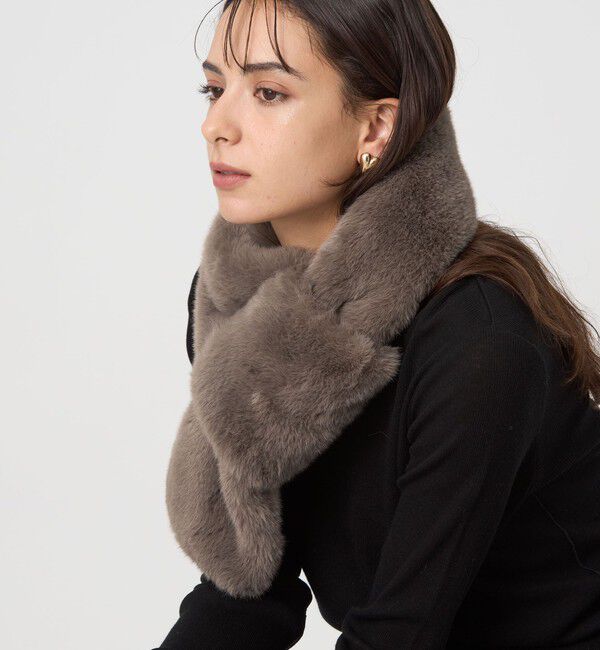 UNITED ARROWS green label relaxing「フェイクファー リバーシブル マフラー」|ストール|